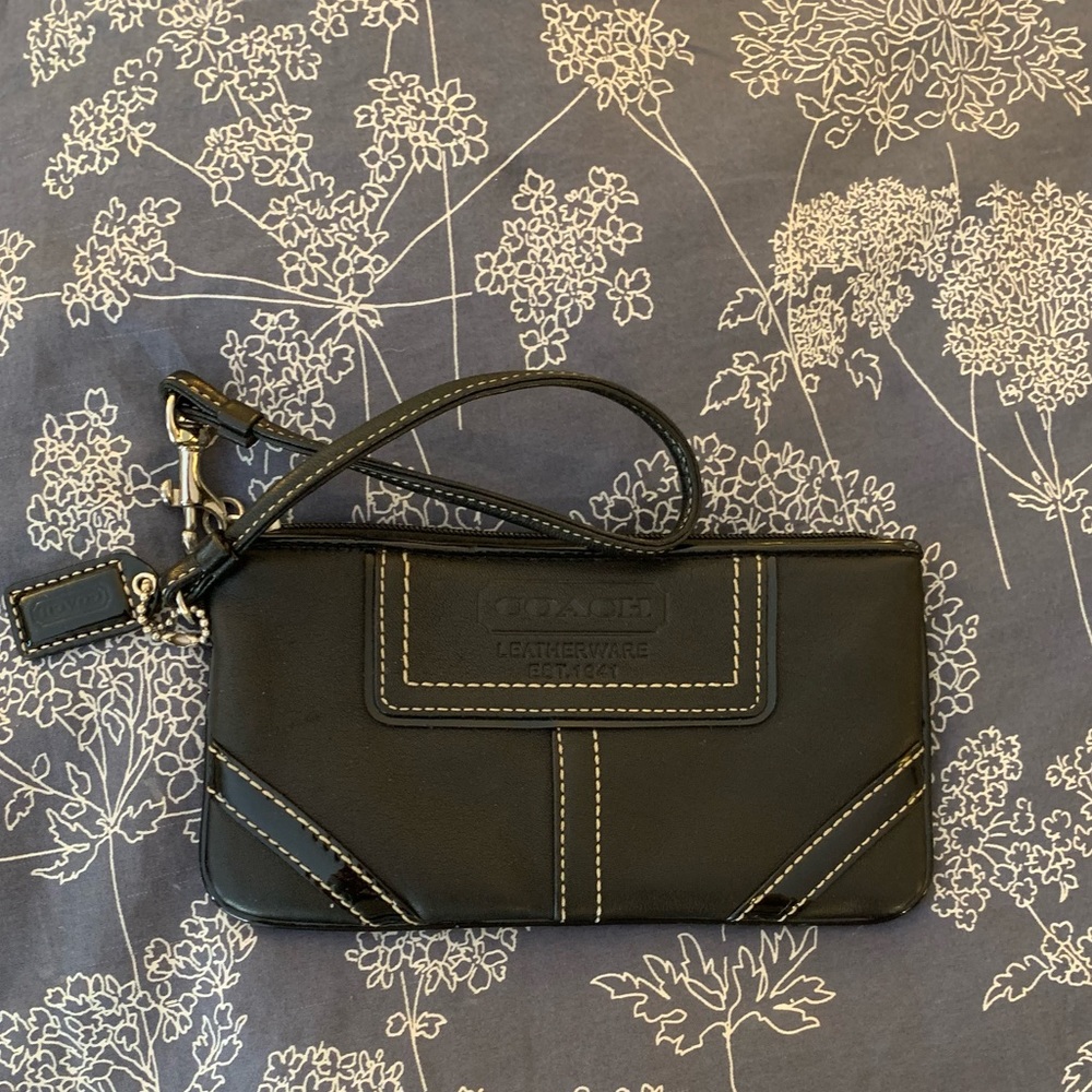 Black coach wristlet